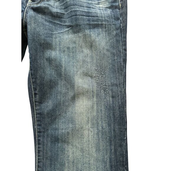 KENNETH COLE Dark Wash Distressed Straight Leg Jeans Size 36 X 30 - Picture 11 of 15